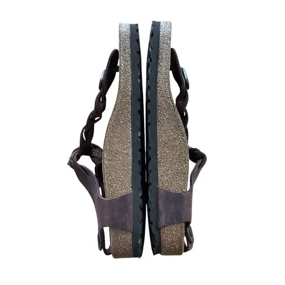 Birkenstock Kairo Braided Brown Oil Leather Sandals - 39 - Picture 5 of 10